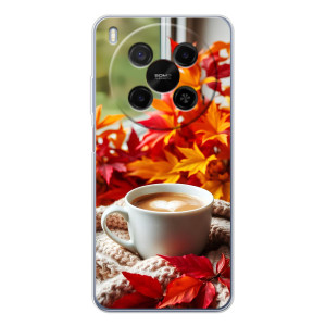 Чехол с уникальным дизайном «Осень с кофе» для ZTE Nubia V70 Max