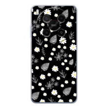Чехлы с тематикой "ЦВЕТЫ" на ZTE Nubia V70 Max (цветение на чорном)