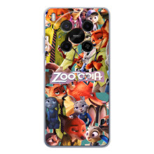 Силіконовий чохол з принтом Зоотрополіс для ZTE Nubia V70 Max – Колаж героїв