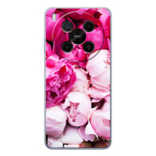 Силіконовий бампер з принтом (квіточки) на ЗТЕ Нюбія V70 Макс – Півонії