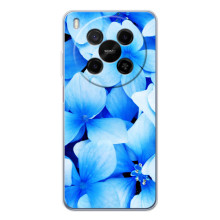 Силіконовий бампер з принтом (квіточки) на ЗТЕ Нюбія V70 Макс – Сині квіти