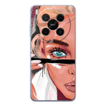 Силіконовый Чохол на ZTE Nubia V70 Max з картинкой Модных девушек – Дівчина та вії