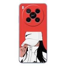 Силіконовый Чохол на ZTE Nubia V70 Max з картинкой Модных девушек – Дівчина Nike