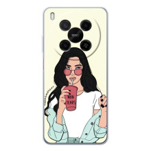 Силіконовый Чохол на ZTE Nubia V70 Max з картинкой Модных девушек – З напоєм