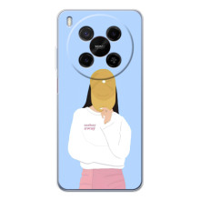 Силіконовый Чохол на ZTE Nubia V70 Max з картинкой Модных девушек – Жовта кепка