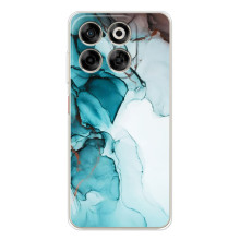 Чехол для Нубия В70 - с принтом (Дизайнерские) (AlphaPrint) (Бирюзовый мрамор)