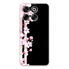 Чехол для Нубия В70 - с принтом (Дизайнерские) (AlphaPrint) (Цветочки)