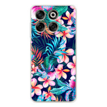 Чехол для Нубия В70 - с принтом (Дизайнерские) (AlphaPrint) (Красочные цветы)