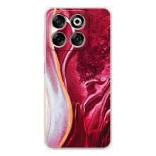 Чехол для Нубия В70 - с принтом (Дизайнерские) (AlphaPrint) (Мрамор красный)