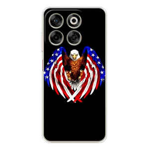 Чехол Флаг USA для ZTE Nubia V70 – Крылья США