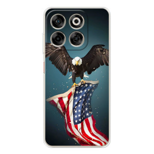 Чехол Флаг USA для ZTE Nubia V70 – Орел и флаг