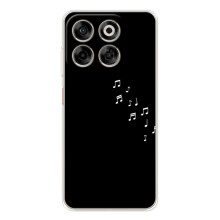 Чехол с картинками на черном фоне для ZTE Nubia V70 – Ноты