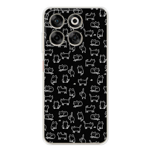 Чехол с принтом для ZTE Nubia V70 (AlphaPrint) Модные коты