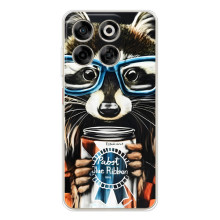 Чехол с принтом для Нубия В70 - (Прикольные) (AlphaPrint) (Енот с банкой)
