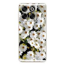 Чехол с ромашками на ZTE Nubia V70 – Рамка в ромашках