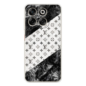 Чехол Стиль Louis Vuitton на ZTE Nubia V70 – LV на белом