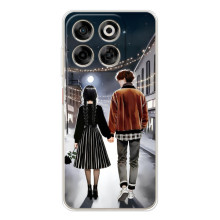 Чехол с дизайном Венздей 2 на ZTE Nubia V70 – Уэнсдей и Тайлер