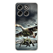 Чехол с мемами тралалело тралала для ZTE Nubia V70 – Гусини и крокодило