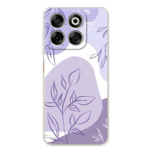 Силиконовый чехол с принтом в цветах на ZTE Nubia V70 – Фиолетовый дизайн