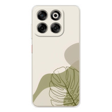 Силиконовый чехол с принтом в цветах на ZTE Nubia V70 – Монстера зелёная