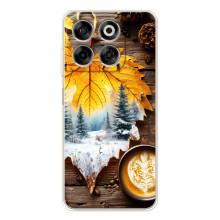 Чехол с уникальным дизайном «Осень с кофе» для ZTE Nubia V70 – Осенне-зимнее кофе