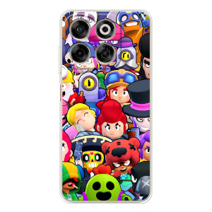 Силиконовый Чехол на ZTE Nubia V70 с картинкой Brawl Stars (Персонажи)
