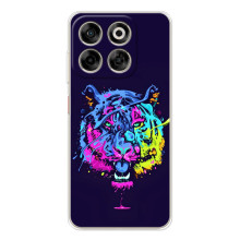Силиконовый бампер с картинкой животных для ZTE Nubia V70 (Тигр-Арт)