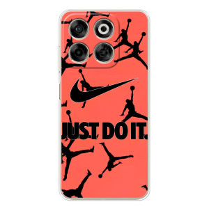 Силиконовый Чехол Nike Air Jordan на Нубиа В70 (Just Do It)