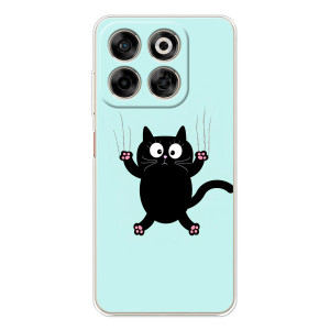 Силиконовый чехол с котиком для ZTE Nubia V70 – Падающий кот