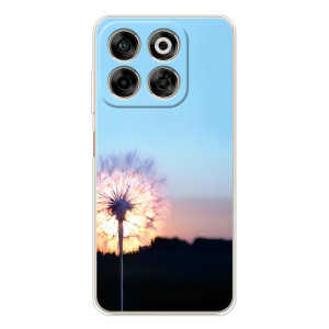 Силиконовый Чехол с одуванчиками на ZTE Nubia V70 – Закат с одуванчиком