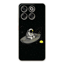 Силиконовый Чехол с принтом "Космонавты" на ZTE Nubia V70 – Космонавт на рыбалке
