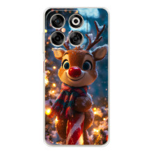 Яскравий чохол для ZTE Nubia V70 з Зимові Оленята – Олень з шарфом