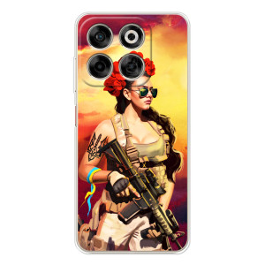 ЗСУ Чехлы (TPU) для ZTE Nubia V70 – Женщина солдат