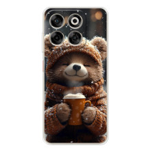 Друкований чохол 'Звірята з кавою' для ZTE Nubia V70 – Мішка з кавою