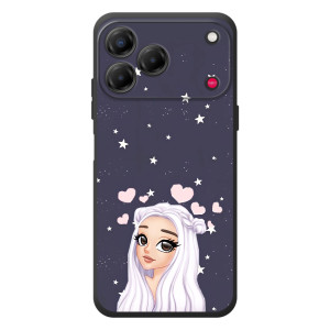 Чохол Стильні дівчата на ZTE Nubia V80 Design (Дівчина та серця)