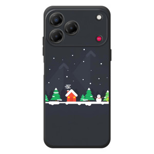 Силіконовий бампер на різдво для ZTE Nubia V80 Design (Місто зимове)