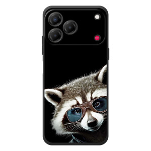 Силиконовый Чехол с Енотами на ZTE Nubia V80 Design (Стильный Енот)