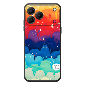Силиконовый чехол с котиком для ZTE Nubia V80 Design (Mew)