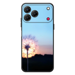 Силиконовый Чехол с одуванчиками на ZTE Nubia V80 Design (Закат с одуванчиком)