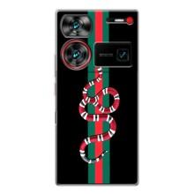 Чохли бренд ГУЧЧІ для ZTE Nubia Z60 Ultra – Змій Гуччі