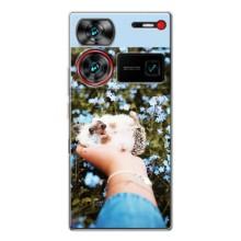 Чохли з зображенням різних тварин на ZTE Nubia Z60 Ultra (Їжачок в руці)