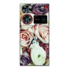 Чехлы с принтом Розочки для ZTE Nubia Z60 Ultra – Букет РОЗ