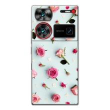 Чехлы с принтом Розочки для ZTE Nubia Z60 Ultra – Разные цветы