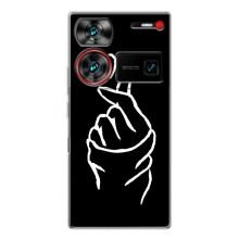 Чохол (Знак сердечка) для ZTE Nubia Z60 Ultra (Сердечко на чорному)