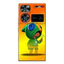 Чехол Бравл Старс для ZTE Nubia Z60 Ultra – LEON в кофте
