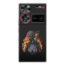 Чохол з картинкою "Герой Pubg" на ZTE Nubia Z60 Ultra – В полум'ї