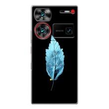 Чохол з картинками на чорному фоні для ZTE Nubia Z60 Ultra – Листя