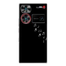 Чохол з картинками на чорному фоні для ZTE Nubia Z60 Ultra – Ноти