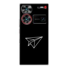 Чохол з картинками на чорному фоні для ZTE Nubia Z60 Ultra – Літак