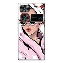 Чохол з картинкою Модні Дівчата ZTE Nubia Z60 Ultra – Дівчина в халаті
